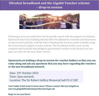 Ultrafast broadband and the Gigabit Voucher scheme  drop-in session 