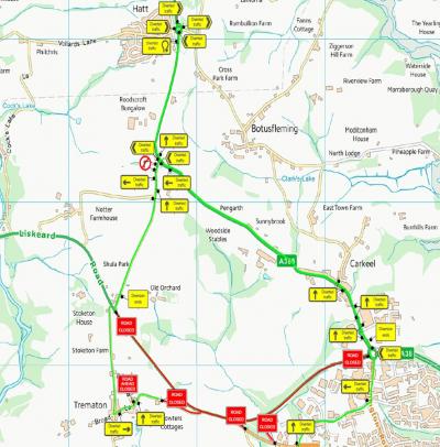 A38 Closure and Diversion April 2026